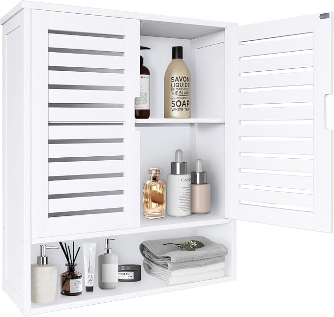 HYNAWIN White Organized Bathroom Storage Cabinet - Image 4
