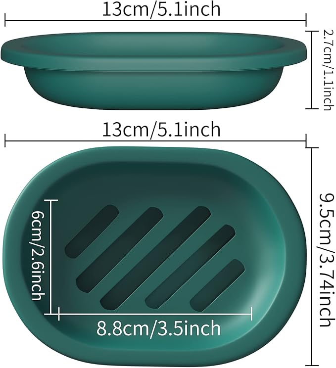 Topsky 2 Pcs Soap Dish for Shower, Double Layer Draining Soap Savers - Image 4