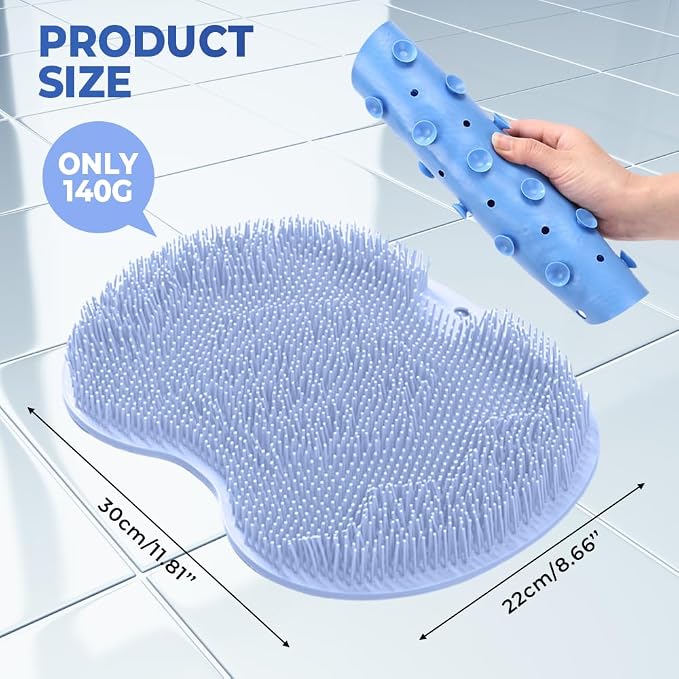 Shower Foot Scrubber Mat with Non-Slip Suction Cups, Foot Back Cleaning Pad - Image 4