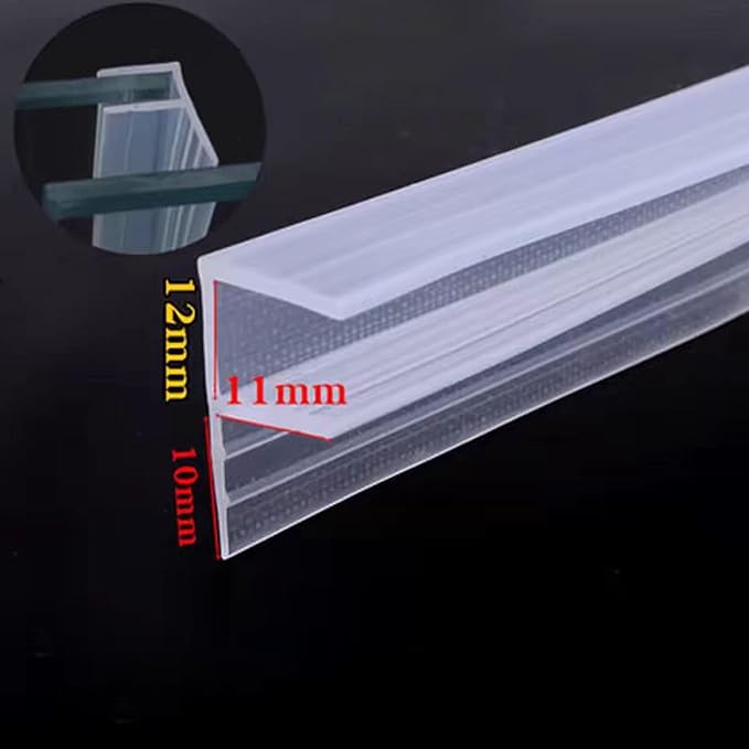 Frameless Soft Shower Door Sweep Seal Drip Rail, Glass Shower Silicone Door - Image 2