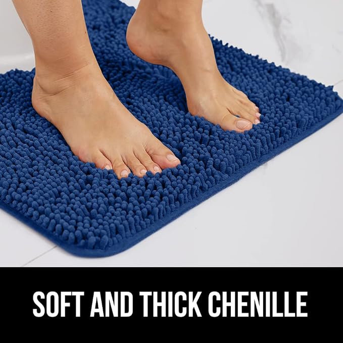 GORILLA GRIP Bath Rug Mat 36x24, Soft Absorbent Chenille, Quick Dry Microfiber - Image 3