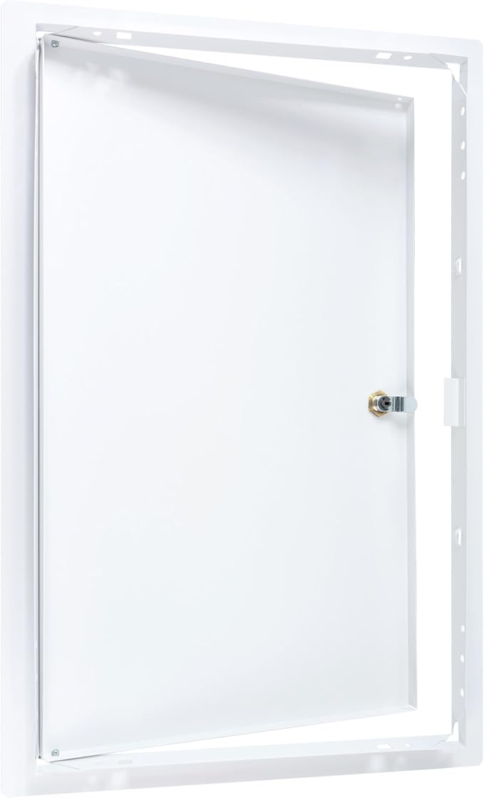 12" x 20" Lockable White Metal Access Panel. Service Shaft Door Panel - Image 3