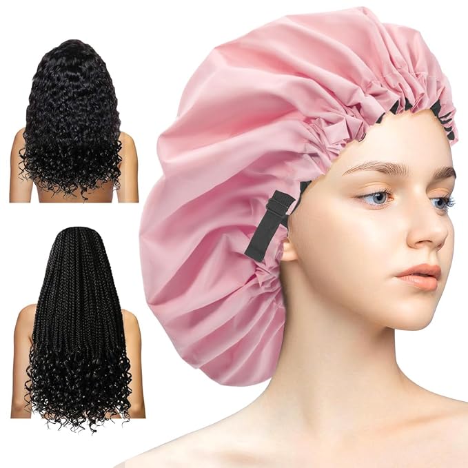 Aquior Shower Cap, Extra Adjustable Shower Caps by Aquior