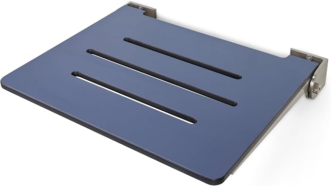18 inch Silhouette Slimline Folding Wall Mount Shower Bench Seat - Image 7