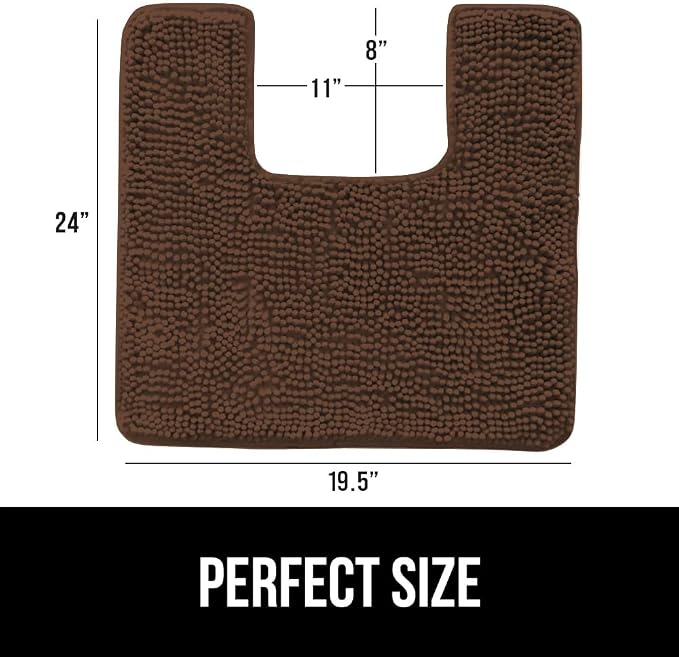 GORILLA GRIP Plush Absorbent Shaggy Chenille Bath Rug Mat - Image 2