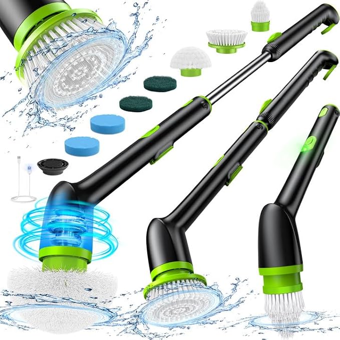 LyriFine Electric Spin Scrubber, 2024 New Full-Body IPX7 Waterproof Bathroom by LyriFine