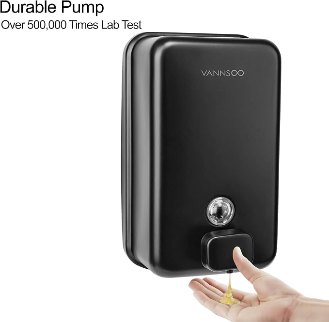 Wall Mounted Hand Soap Dispenser Bathroom, 1200ml 40oz Commercial Stainless - Image 4