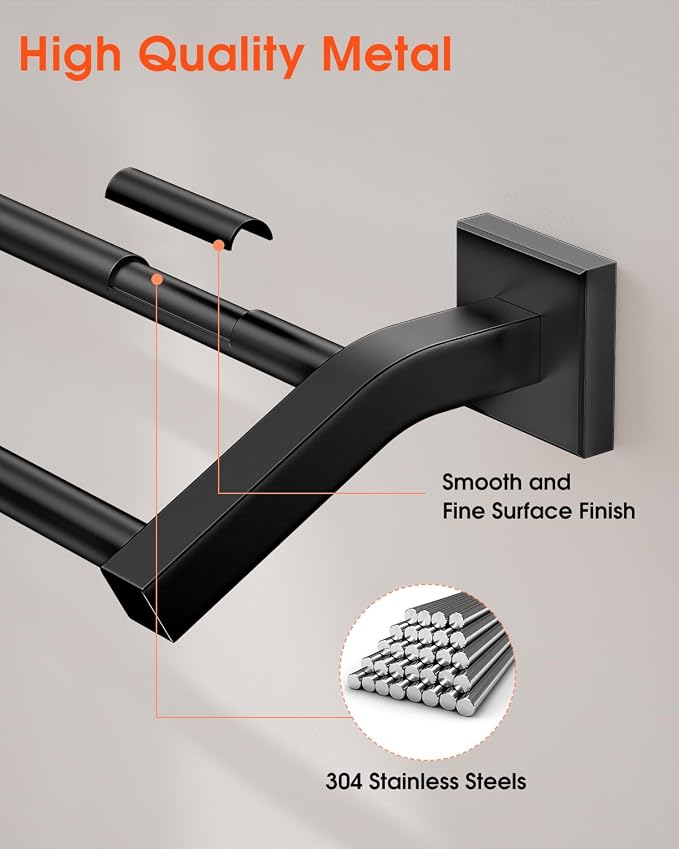 Alise Bath Double Towel Bars Towel Racks - Image 6