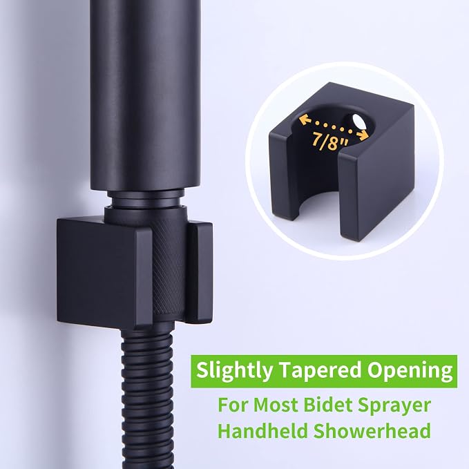 Angle Simple Shower Wand Holder, Brass Shower Head Hanger, Sprayer Nozzle - Image 5