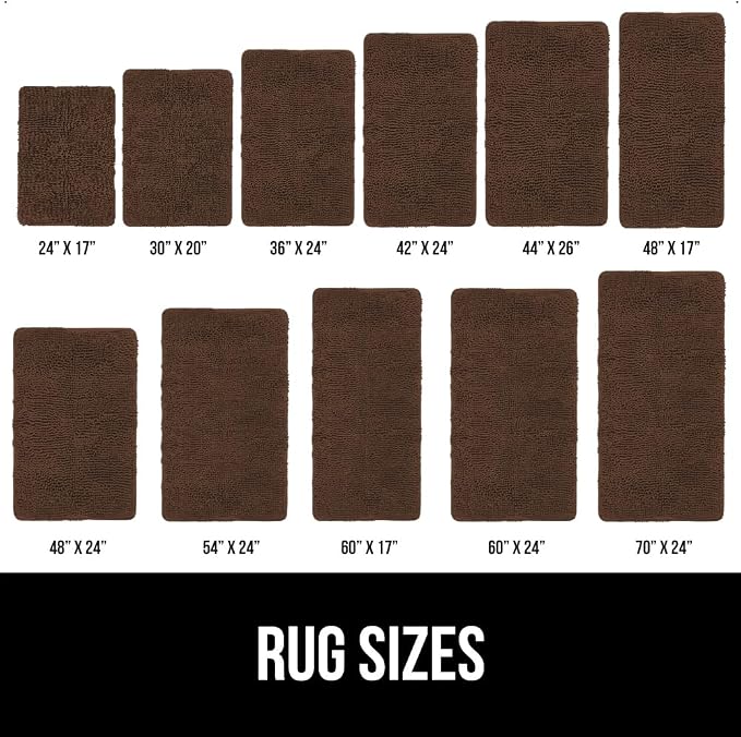 GORILLA GRIP Bath Rug Mat 48x24, Thick Soft Absorbent Chenille, Quick Dry - Image 6