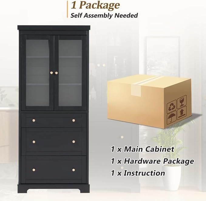 70.1" Tall Bathroom Cabinet - Image 9
