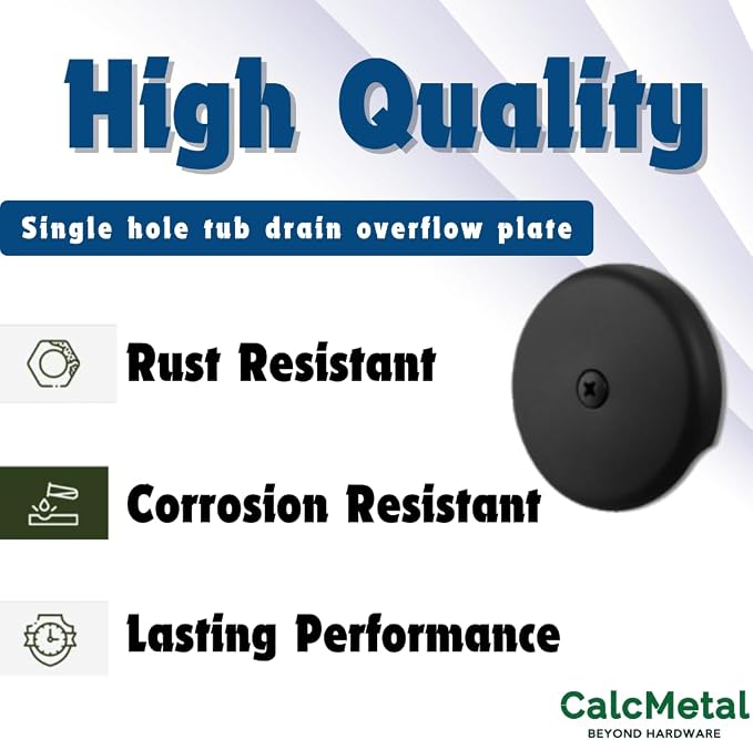 Single Hole Bathtub Drain Overflow Plate - Image 4