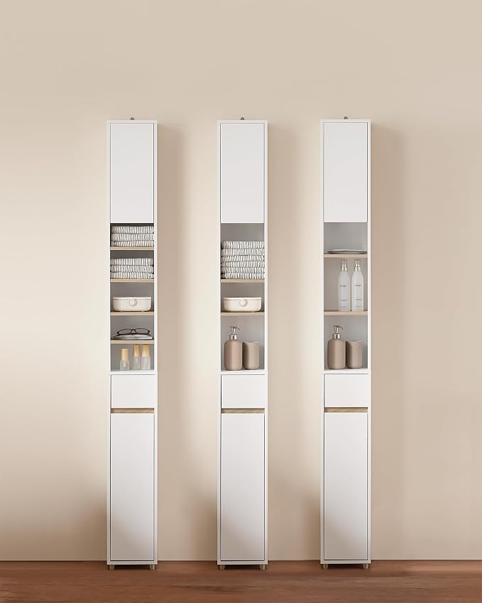 SoBuy Bathroom Narrow Storage Cabinet Skinny Tall Unit - Image 2