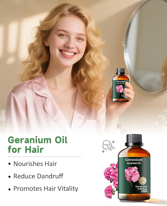 Pure Geranium Essential Oil, Mumianhua Natural Floral Oil - Image 5