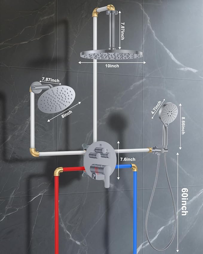 Shower System with Pressure Balance Valve - Image 6