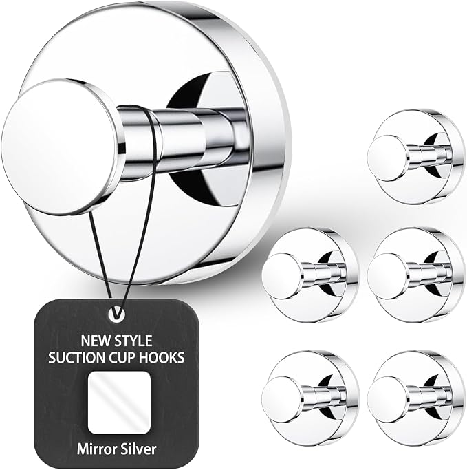 BKV Suction Cup Hooks for Glass Window, Removable Shower Hooks for Inside Shower by BKV