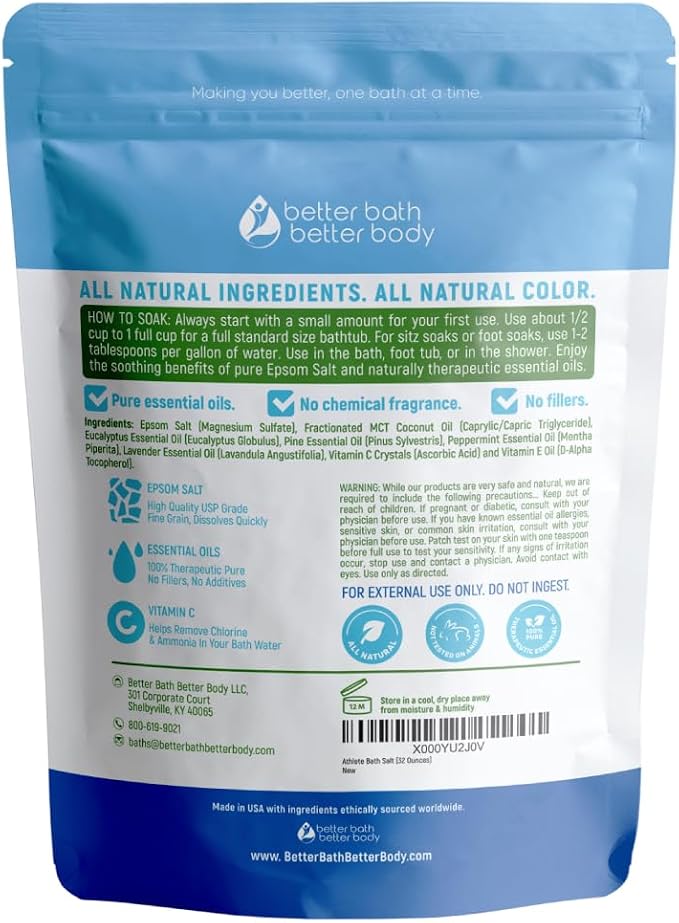 Athlete Bath Salt 32 Ounces Epsom Salt - Image 2