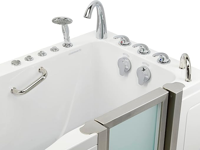 Ella Deluxe 30"x55" Acrylic Air and Hydro Massage Walk-In Bathtub - Image 4
