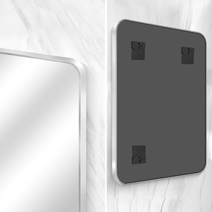 Silver Bathroom Mirror, 36x48 inch Wall Mirror - Image 8