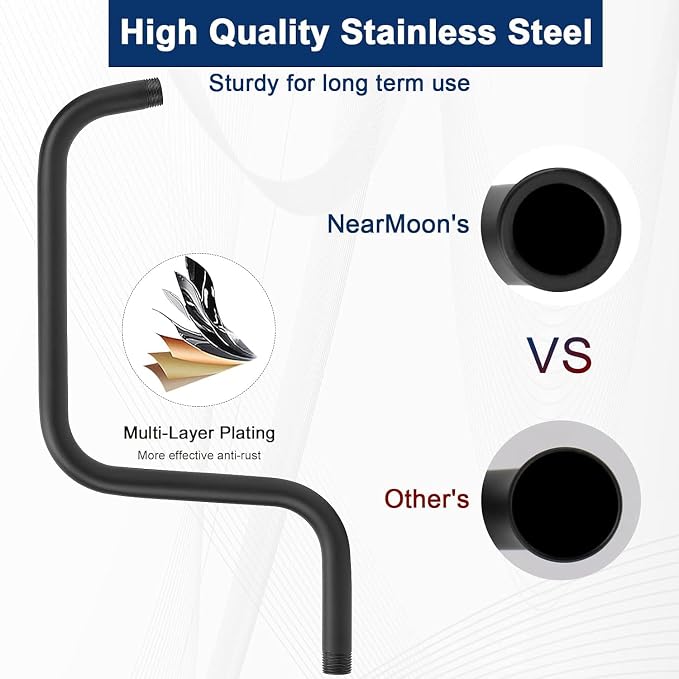 NearMoon S Shape Shower Extension Arm - Image 3
