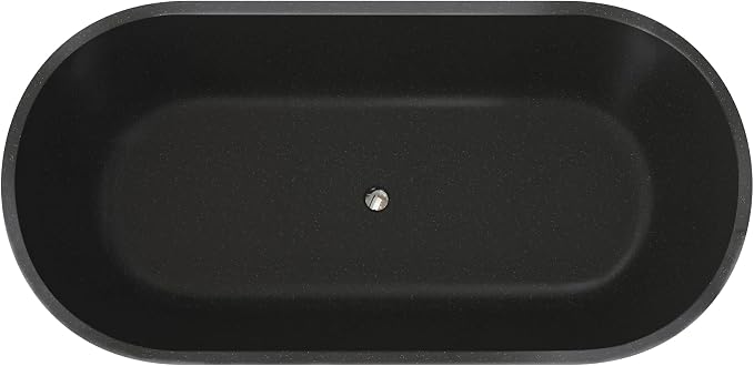 Stone Resin Freestanding Bathtub 63", Terrazzo Bathtub Soaking Tub, Solid - Image 8