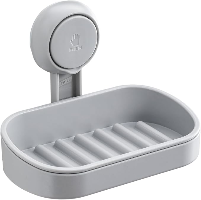 TAILI Soap Dish Bar Holder Suction Cup, Soap Saver by TAILI