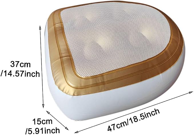 Hot Tub Booster Cushion w/Suction Cups, Inflatable Spa Cushion PVC Bathtub - Image 3