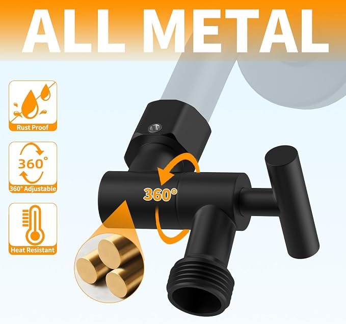All Metal Shower Head Elbow Adapter, Adjustable Shower Head Extension Adapter - Image 3