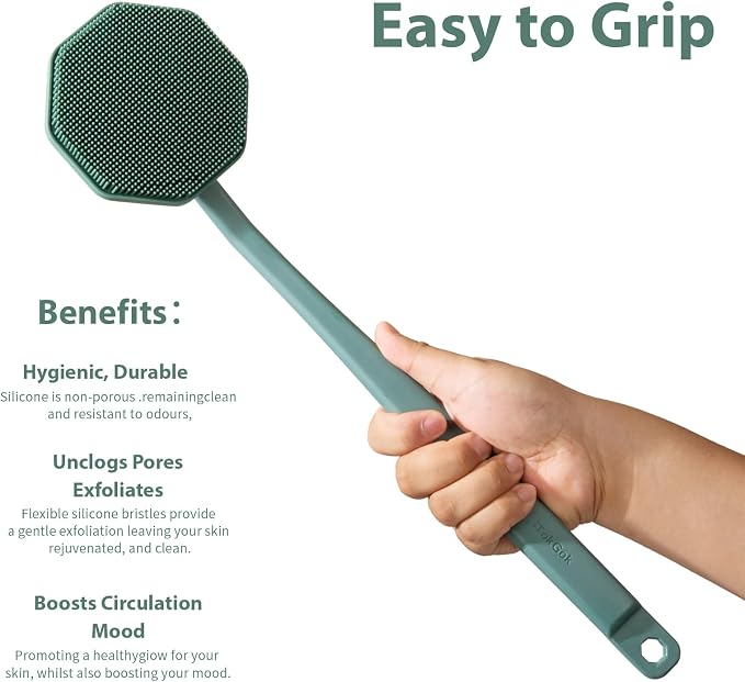 iTokGoK® Silver-Infused Silicone Back Scrubber - Image 4