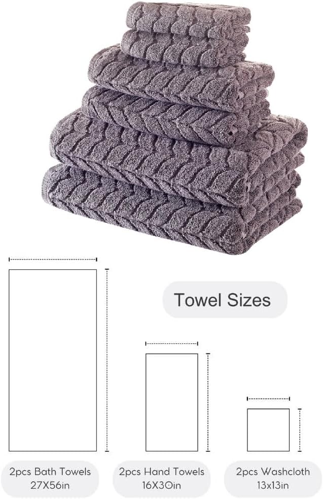 BAGNO MILANO Turkish Bath Towels, Soft Plush Jacquard Luxury Bath Towels - Image 2