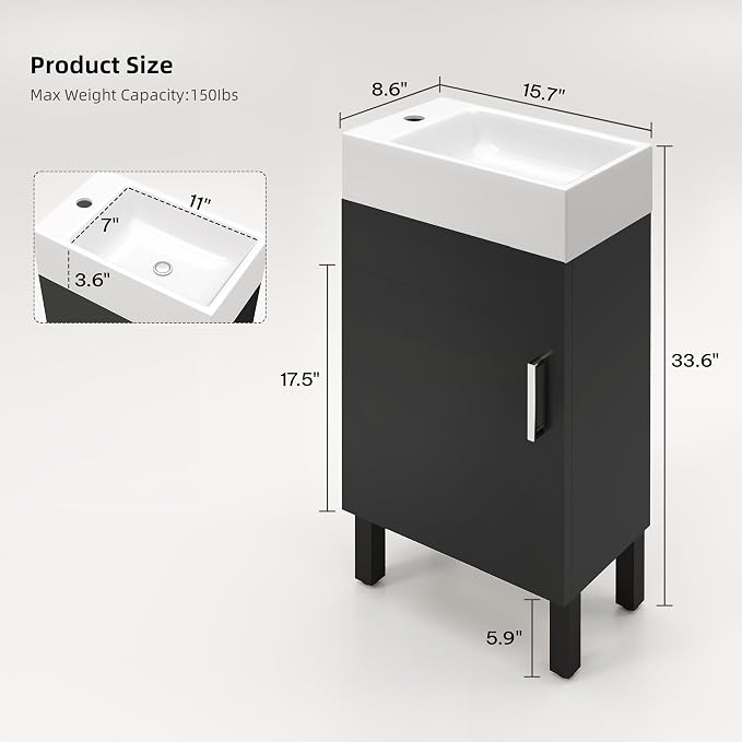 YITAHOME 16 Inch Bathroom Vanity - Image 2