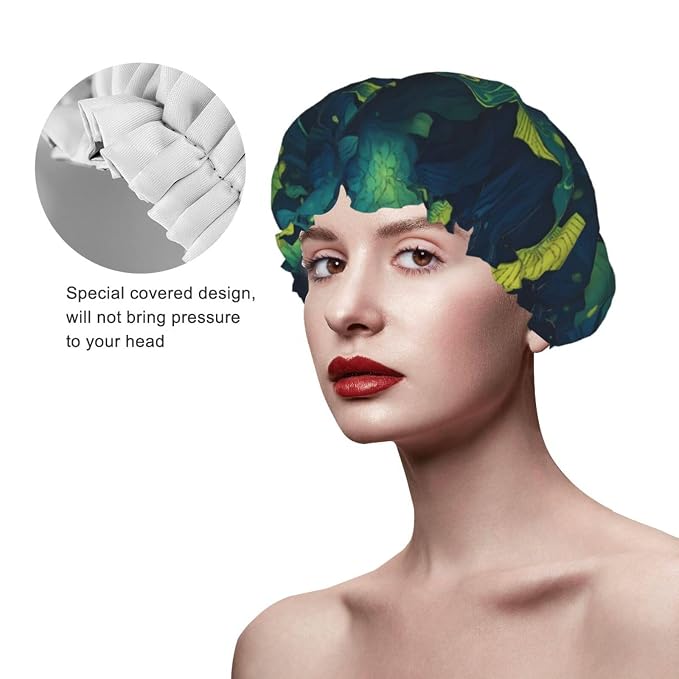 Dreamy Fish and Seaweed Shower Cap - Image 4