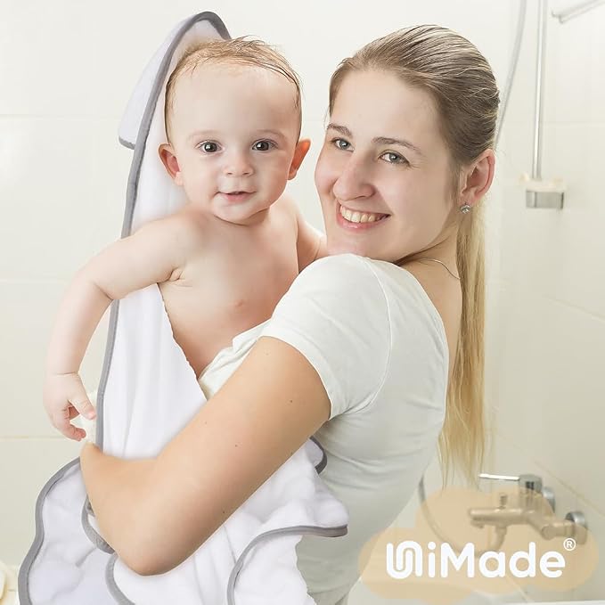 Hooded Towel for Newborn, 4 Pack Soft Coral Fleece Baby Towels, Ultra Absorbent - Image 6
