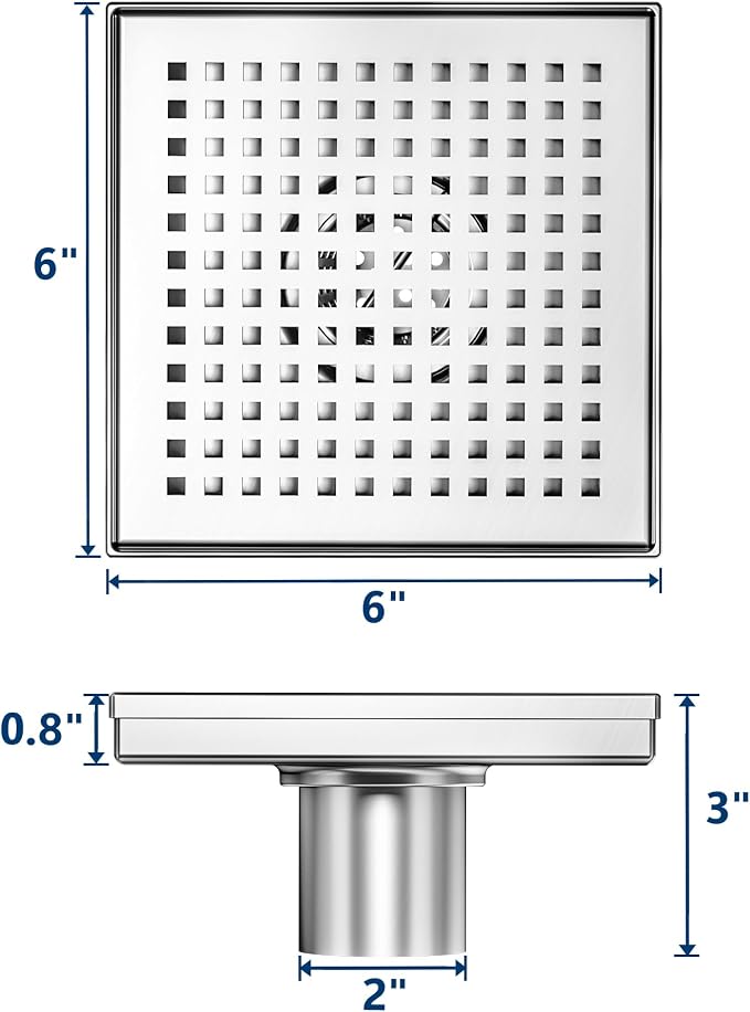 Neodrain 6-Inch Square Shower Drain - Image 2