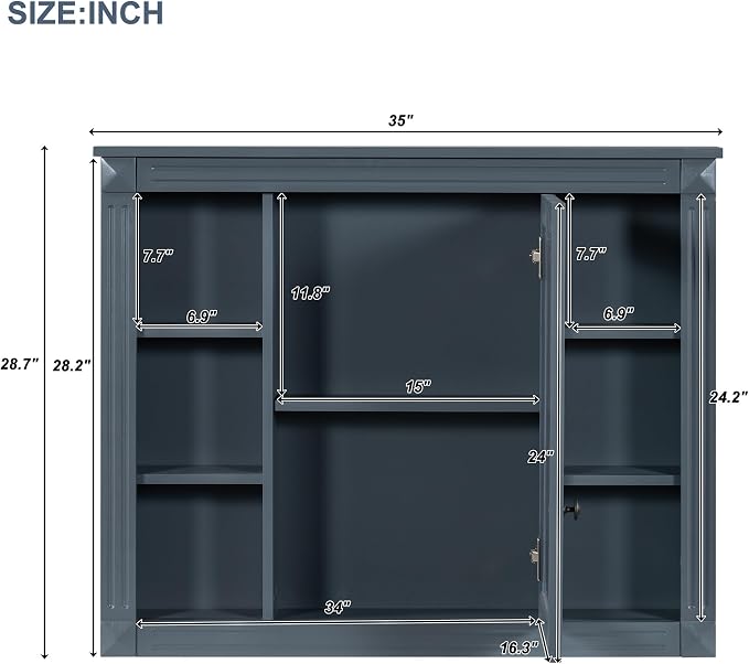 Merax 36” Bathroom Vanity with Sink, 36 inch Bathroom Vanity Storage Cabinet - Image 7