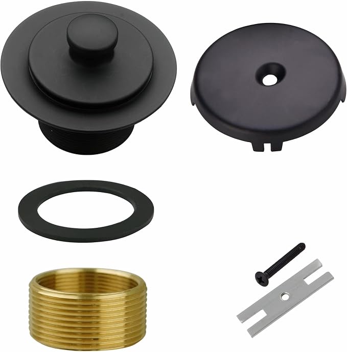 Matte Black Tub Drain and Overflow Kit by WELSANGREENHOME