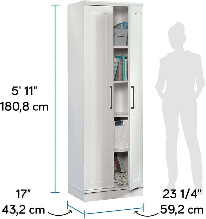 Sauder HomePlus Storage Cabinet/ Pantry cabinets, Soft White finish - Image 3