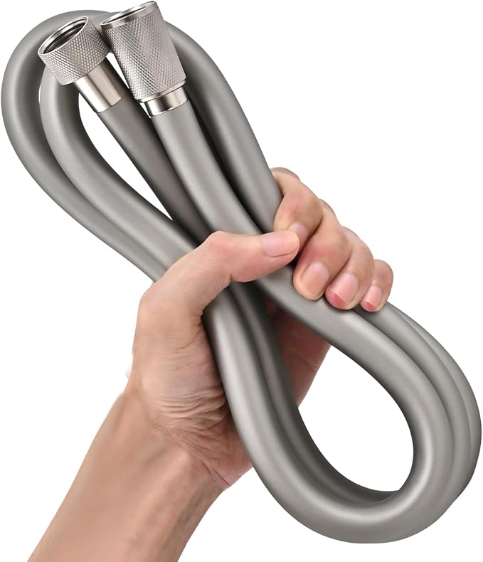 Silicone Shower Hose Extra Long, Explosion Proof Anti Winding Showerhead Hose by JASYA