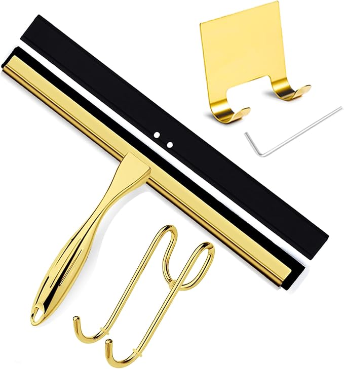 Shower Squeegee for Glass Doors, 12 Inches Bathroom Squeegee by dobvyvn