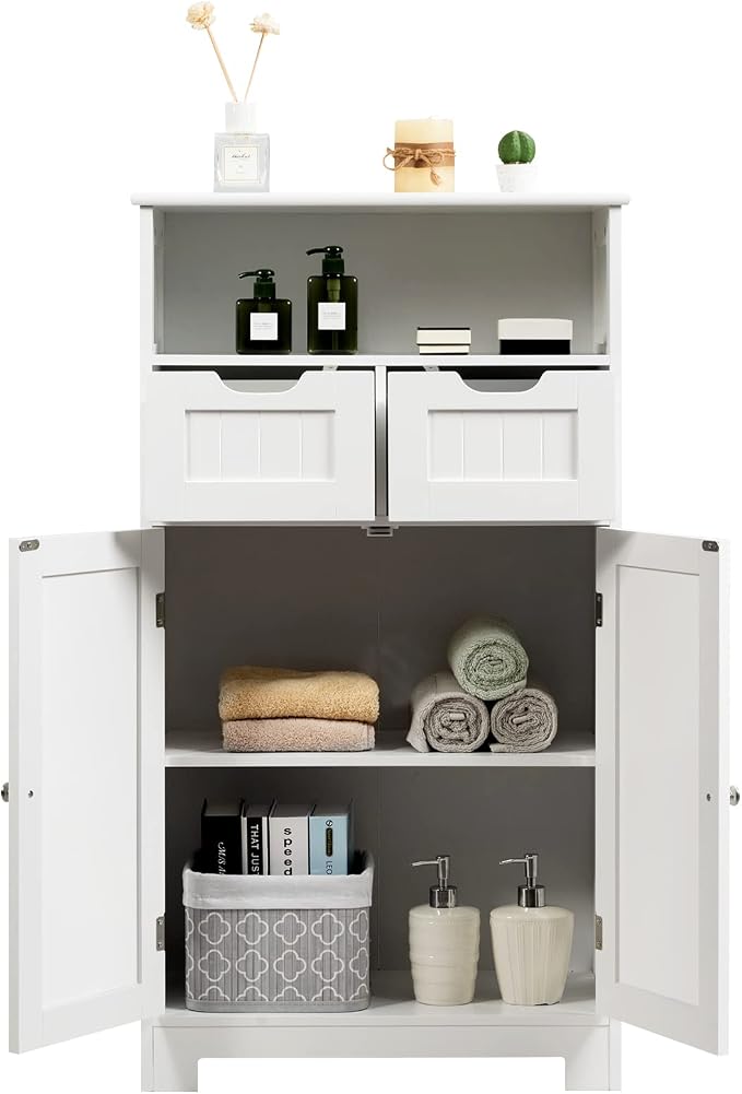COSTWAY Bathroom Storage Cabinet, Freestanding Storage Organizer by COSTWAY