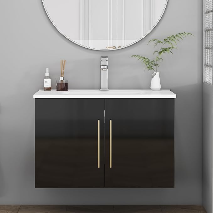 30" Wall Mounted Bathroom Vanity - Image 4
