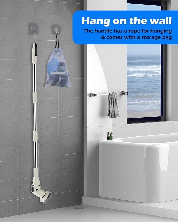 Electric Spin Scrubber Cordless Shower Cleaning Brush - Image 7
