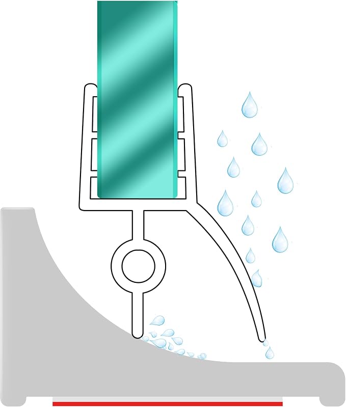 39Inch Shower Threshold Water Dam, Self-Adhesive Silicone Shower Barrier Water - Image 2