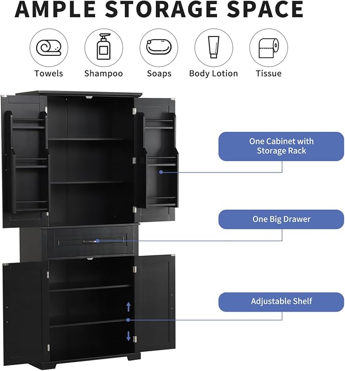 Polibi Bathroom Storage Cabinet - Image 4