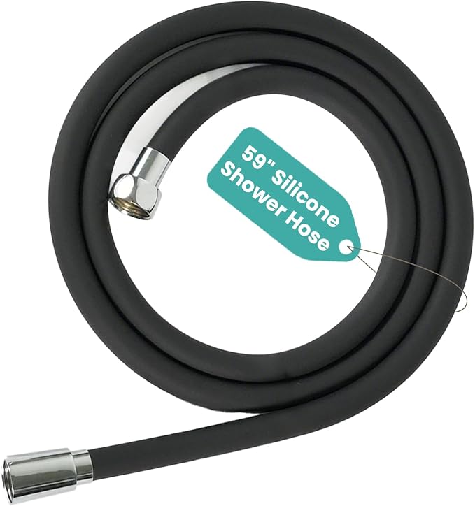 59 Inches Silicone Shower Hose, Ultra-Soft Anti-Kink Designed Handheld Shower by DLYYPLUS