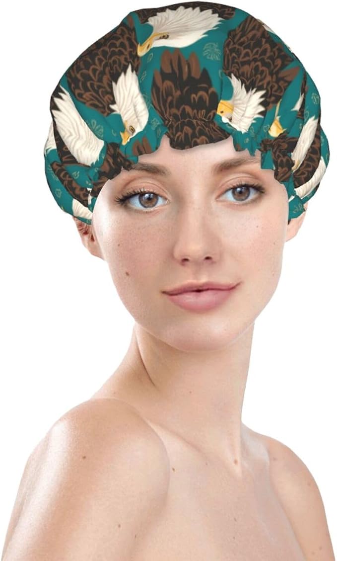 Double Waterproof Layers Shower Cap - Image 3