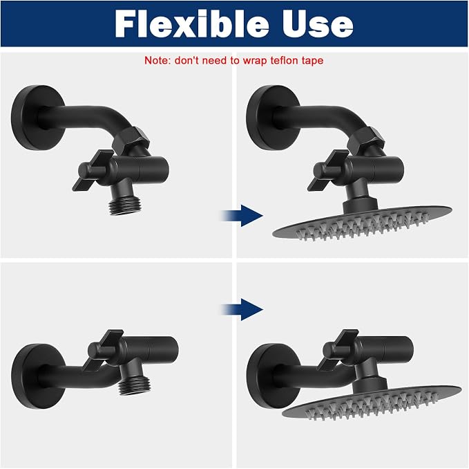 NearMoon Adjustable Shower Head Extension Adapter, SUS304 Stainless Steel - Image 8