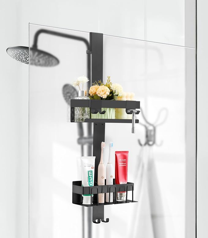 Emibele Over The Door Shower Caddy 2 Tier, 304 Stainless Steel Hanging Shower - Image 8