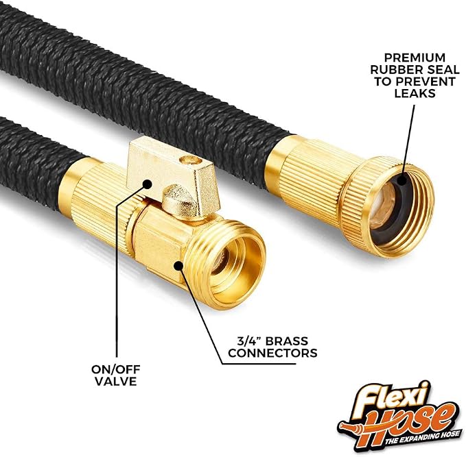 Flexi Hose PLUS with 8 Function Nozzle Expandable Garden Hose, Lightweight & - Image 6