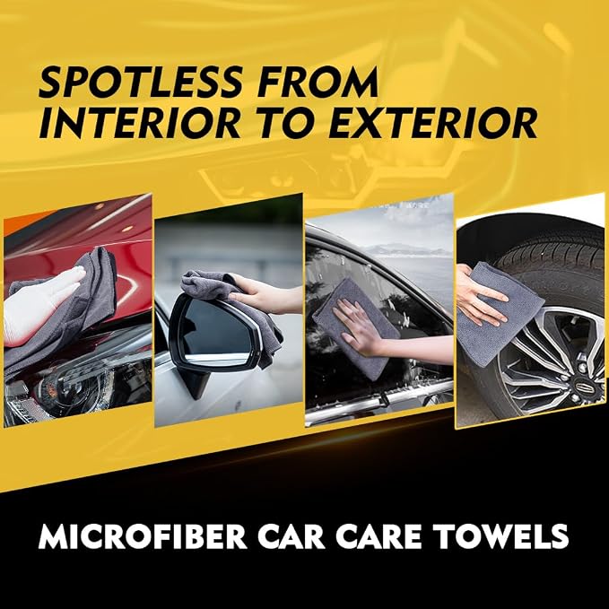HOMEXCEL Grey Microfiber Cleaning Cloth 6 Pack, 12.5 x 12.5 inch Microfiber - Image 5